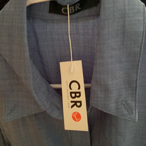 NWT Blue Button Up Dress - Picture 3 of 3